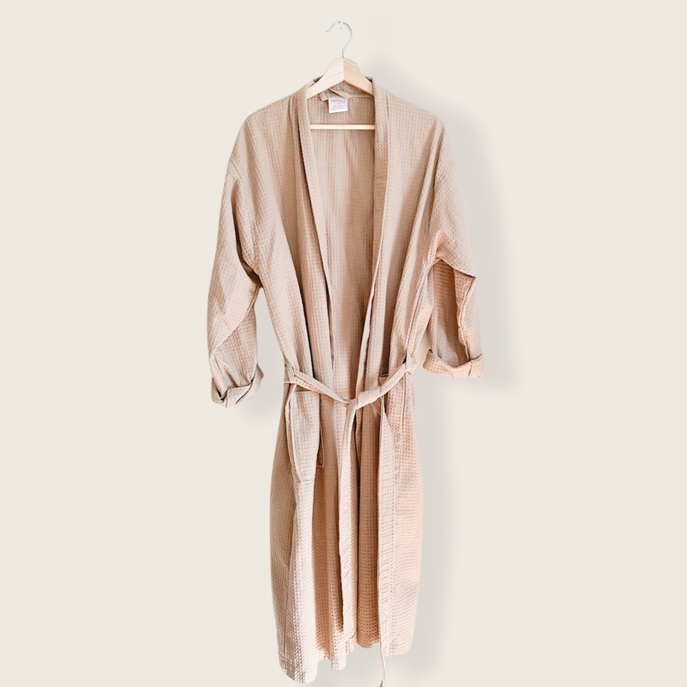 Brown Waffle Knit Robe sz XL